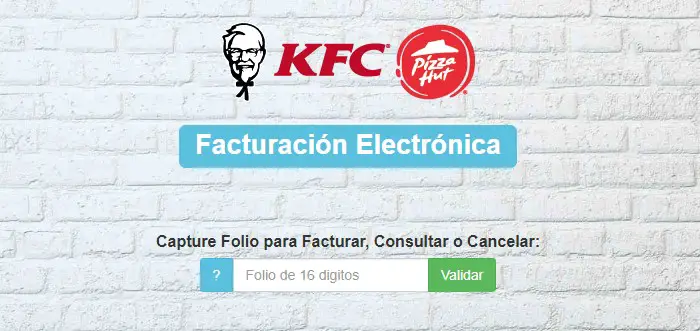 Facturación electrónica de ticket de compra en KFC