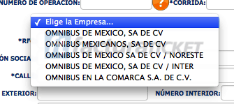 Facturación de Ómnibus de México 2