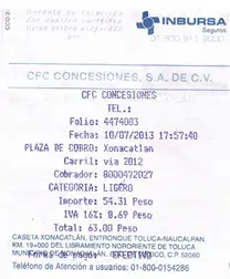 Ejemplo de factura Macrotunel Acapulco
