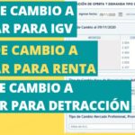 Cual tipo de cambiose utiliza para facturas