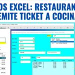 Factura de un restaurante en excel