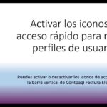 Barra de accesos directos factura electronica