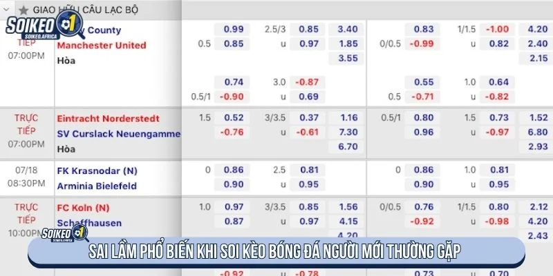 Sai Lầm Khi Soi Kèo Bóng Đá: 20+ Lỗi Cần Tránh Phân tích dữ liệu trận đấu trước khi đọc tỷ lệ